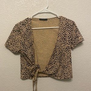 Brandy Melville Cheetah Print tie up